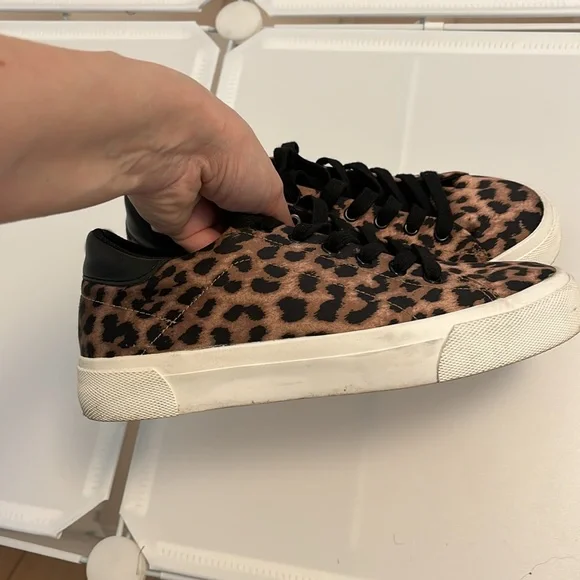 Zara leopard print satin sneakers - Picture 2 of 7
